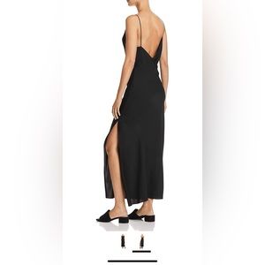 Theory Draped Slip Dress size 4 NWT with small slit and draped back